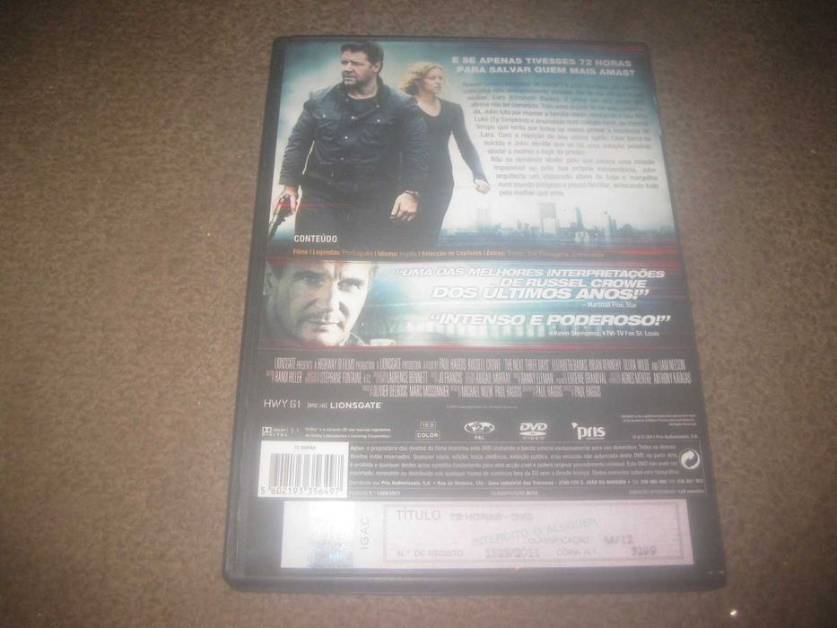 DVD "72 Horas" com Russell Crowe