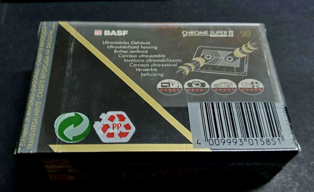 4 cassetes Audio BASF Crome Super II de 90 minutos