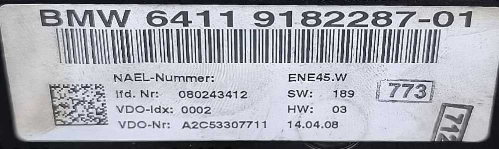 Comando Chauffage / Sofagem 64119182287-01 - BMW 3