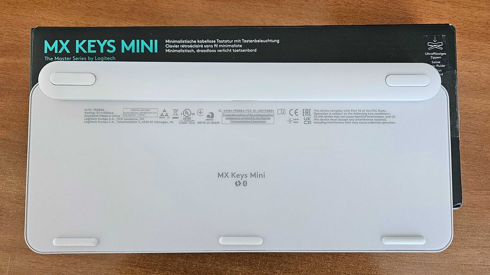 Клавіатура Logitech MX Keys Mini Pale Grey (українська розкладка) біла