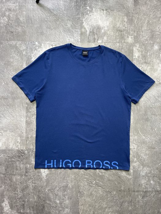 Чоловіча футболка hugo boss хуго босс синя розмір m бавовна ідеальний
