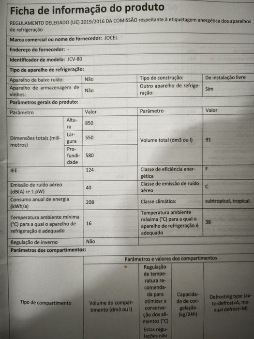 Arca Congeladora Jocel