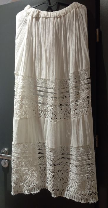 Spódnica biała długa 100cm