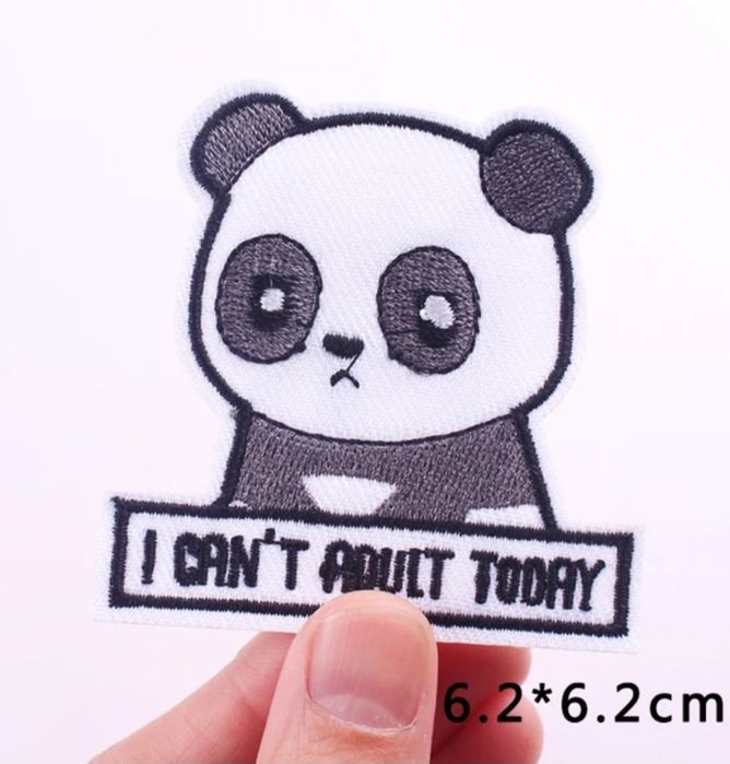 Naprasowanka panda łatka na ubranie plecak czapkę
