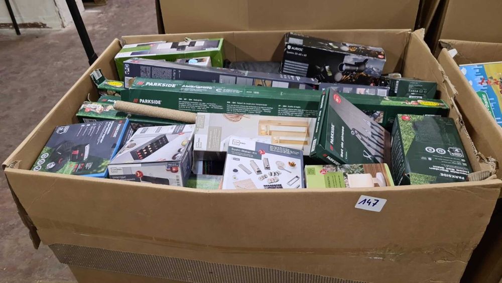 Palety Lidl drobnica Parkside paleta