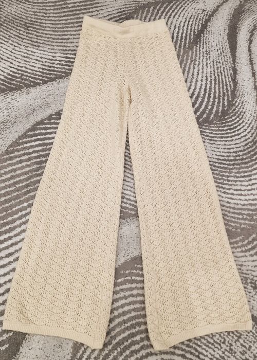 Spodnie dzwony,ażurkowe"Mango"