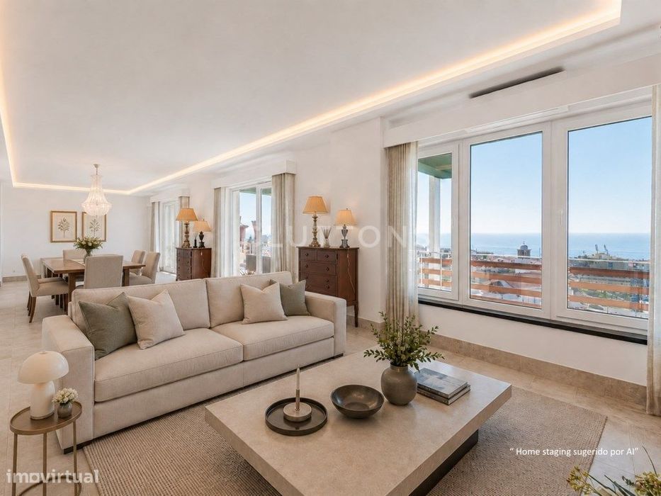 Vá a pé para a praia, Penthouse T4, Terraço e Vista Oceano, Parede
