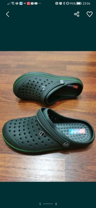 Klapki Męskie Typu Kroksy Lekkie Wygodne Oliwka 44