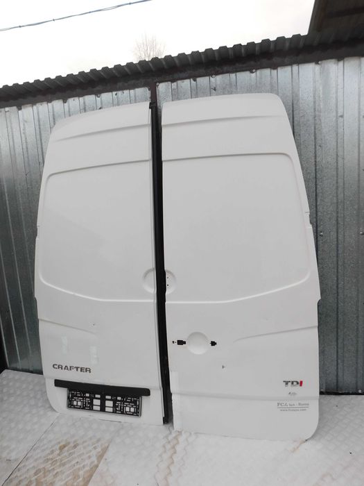 Mercedes Sprinter 906 VW Crafter drzwi tył wysokie KOMPLET białe 2 szt