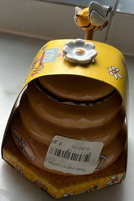 Mini Honey (Mel) Pot (Pote) & Dipper (novos e selados)
