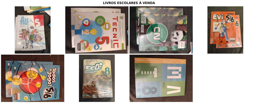 Manuais escolares novos a estrear e como novos— 5.º e 8.º ano