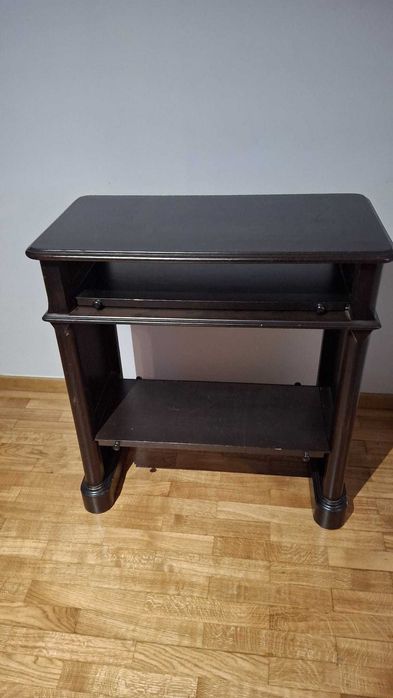 Móvel de computador em madeira maciça – com prateleira para impressora