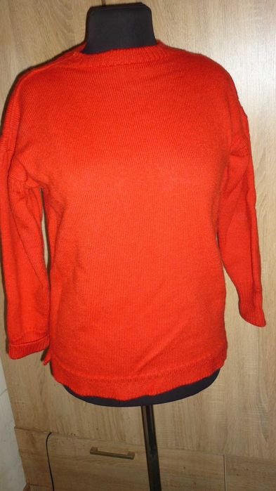 Gruby wełniany damski sweter r; L/XL
