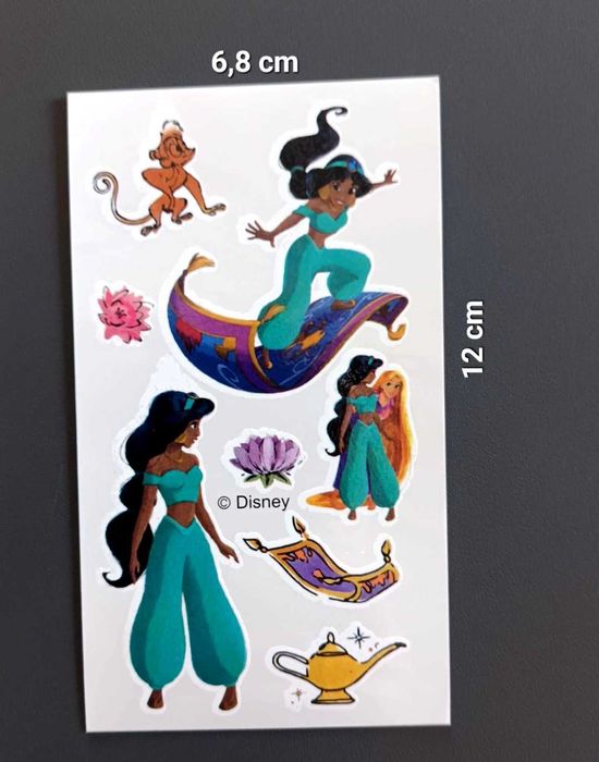 Tatuaże tymczasowe Ariel Aurora Jasmina 5 arkuszy!