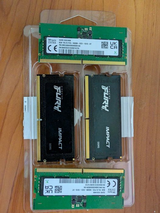 Оперативна пам'ять DDR5 SODIMM Kingston fury 32GB 5600Mhz