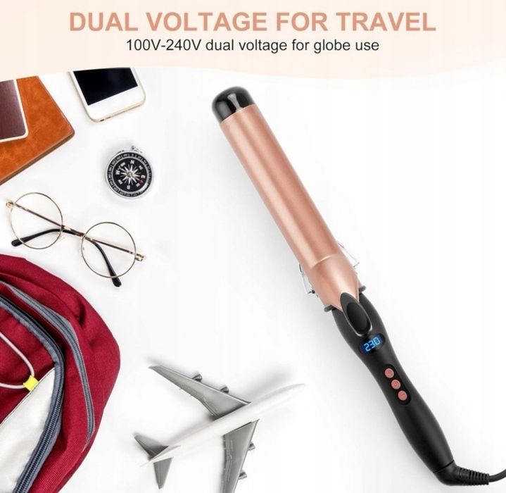 Lokówka  38MM Duże Loki Ceramiczna Regulacja Temperatury