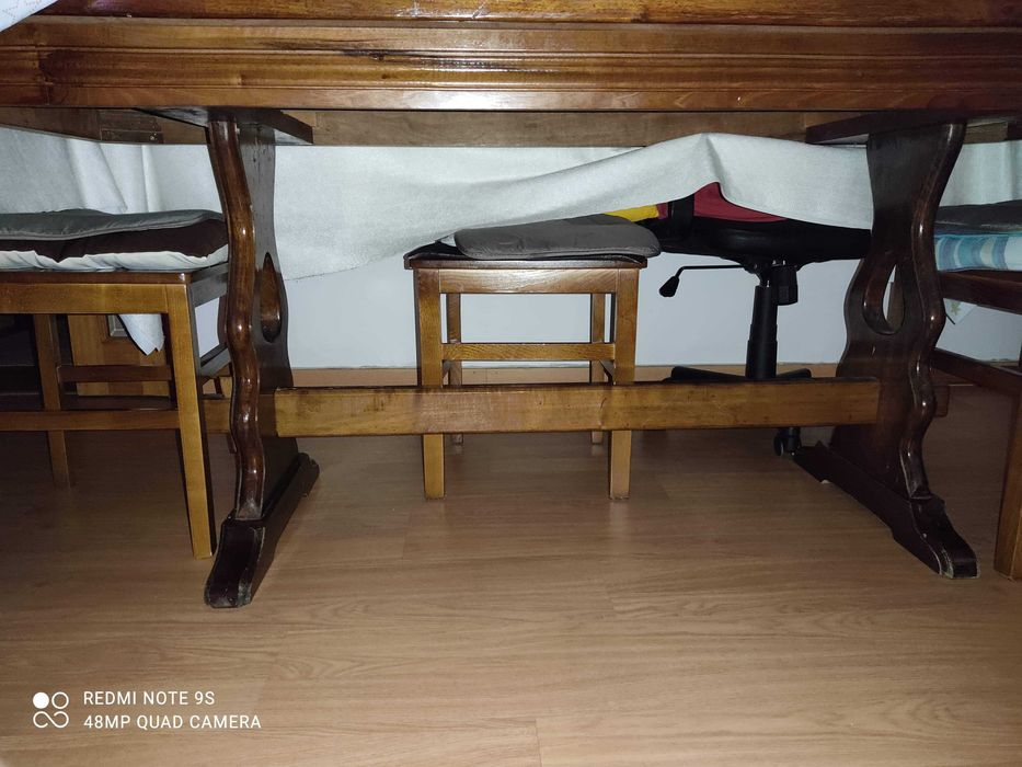 Walnut Wood Table with Granite Top64741009512067122