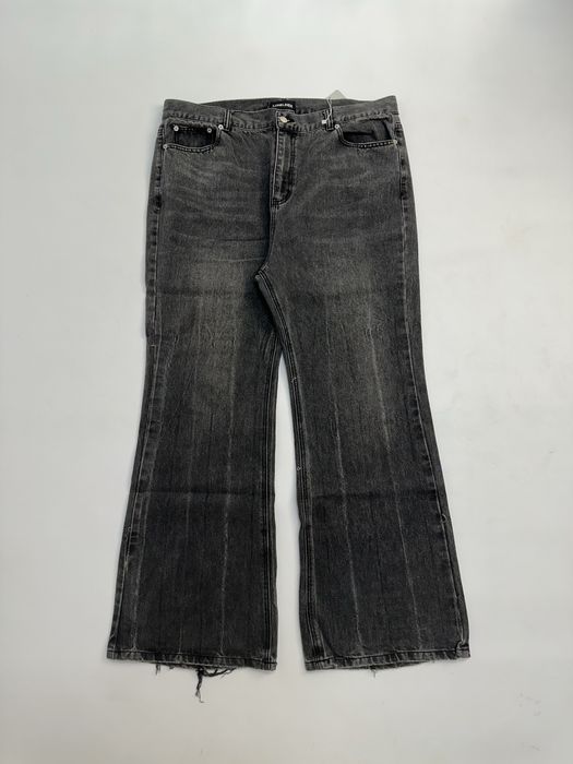 Клеш штани сірі faded zara flared jeans baggy кльош сірі чорні серые