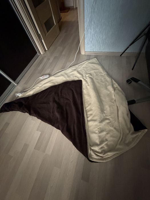 Плед Двойное флисовое покрывало с подогревод одеяло