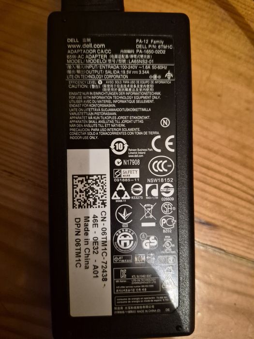 Ładowarka do laptopa Dell