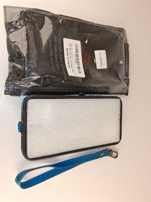 Y004 Etui Portfelowe Z Paskiem Niebieskie Do iPhone 14 Pro Max