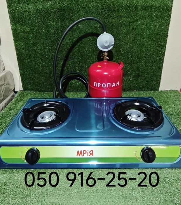 Плитка Газова двокомфорна нержавейка Мрія