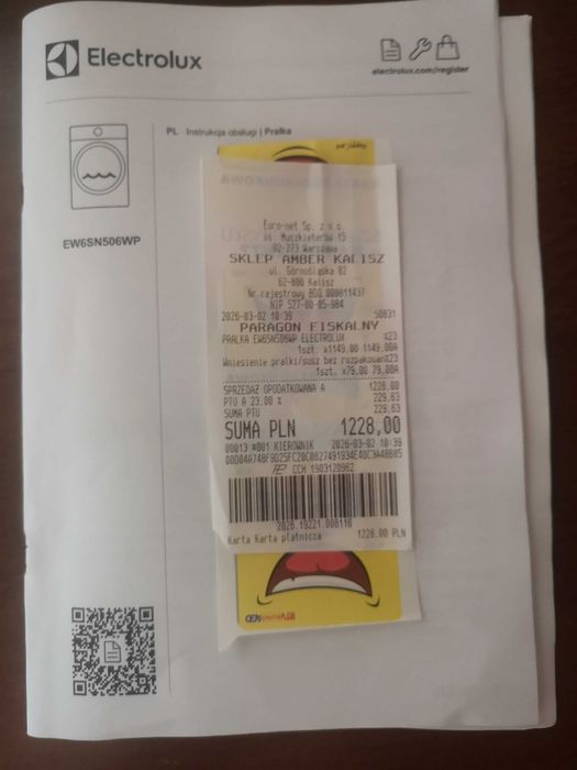 Pralka Electrolux EW6SN506WP