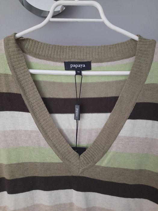 Kamizelka w paski NOWA 164-170cm rozmiar S/M