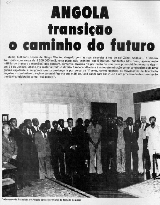 Angola Rumo à Independência - Governo de Transição - Luanda 1975