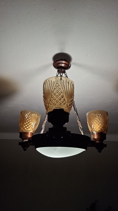 Lampa sufitowa  z czasów PRL