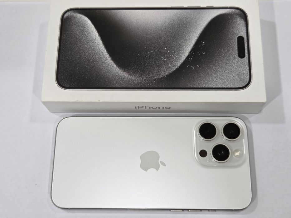 ZADBANY Telefon Apple Iphone 15 Pro Max 512GB Bat.100% Biały / White Titanium DZIERŻONIÓW