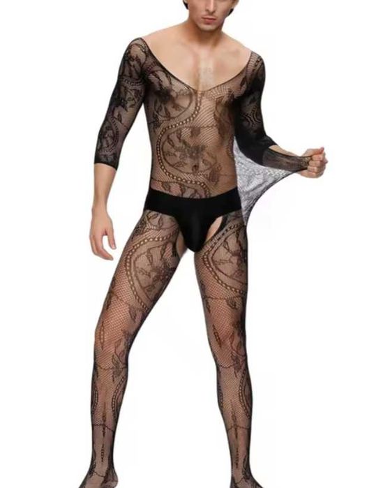 MĘSKA seksowna bielizna erotyczna komplet bodystocking