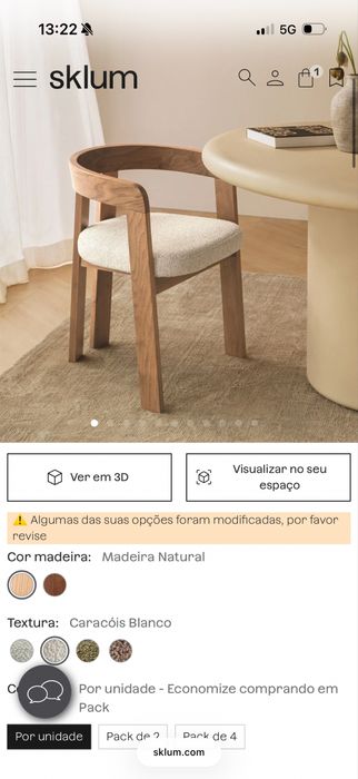 6 cadeiras yvone sklum NOVAS