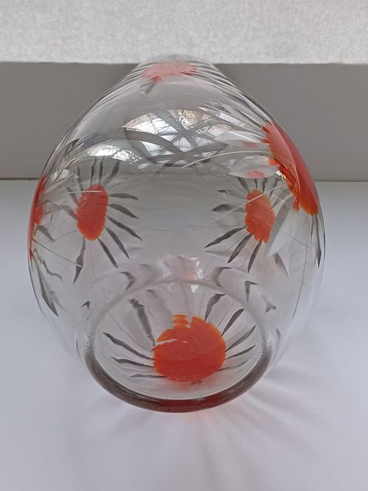 Винтажная ваза , стекло.