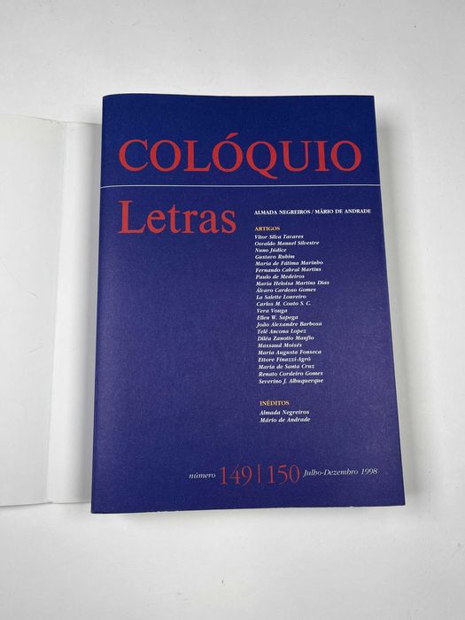 Colóquio Letras Almada Negreiros Mário de Andrade Colóquio Letras 1998
