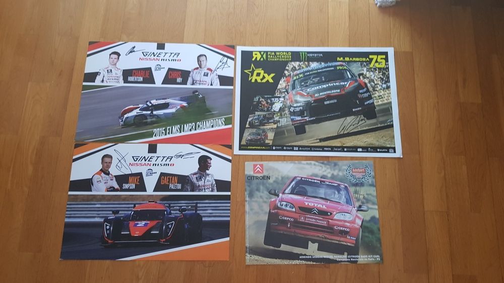 Posters autografados de pilotos Enduro, Moto GP, de Rallies