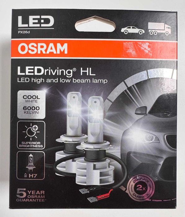 Lâmpadas Osram H7 e W5W