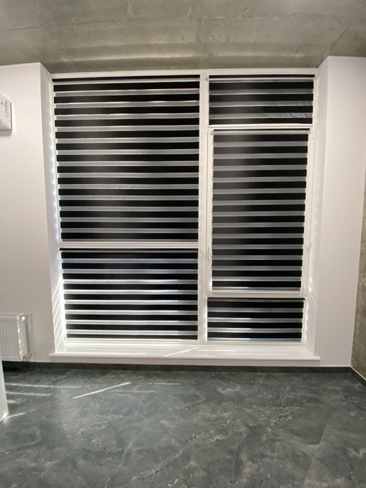 День-ніч, жалюзі, рулонні штори, ролети, сітки