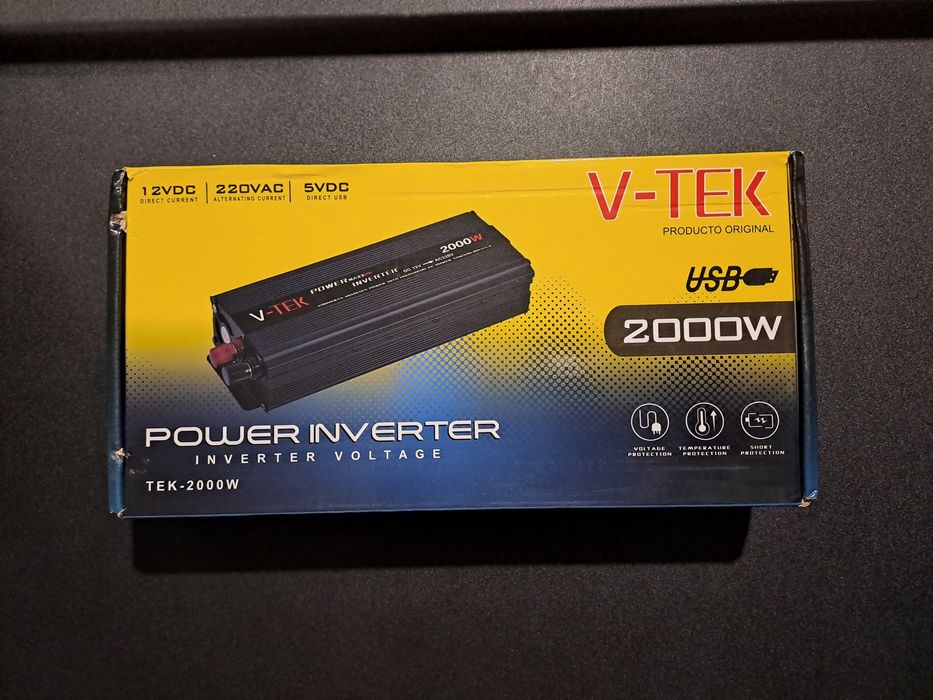 Інвертор V-TEK 2000W 12VDC - 220VAC Модифікована Синусоїда (б/в)