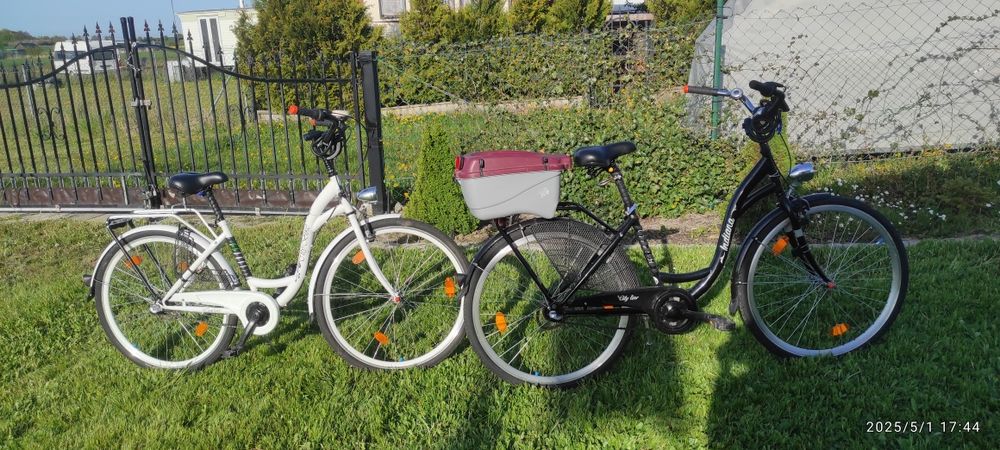 Rower miejski bialy lub czarny