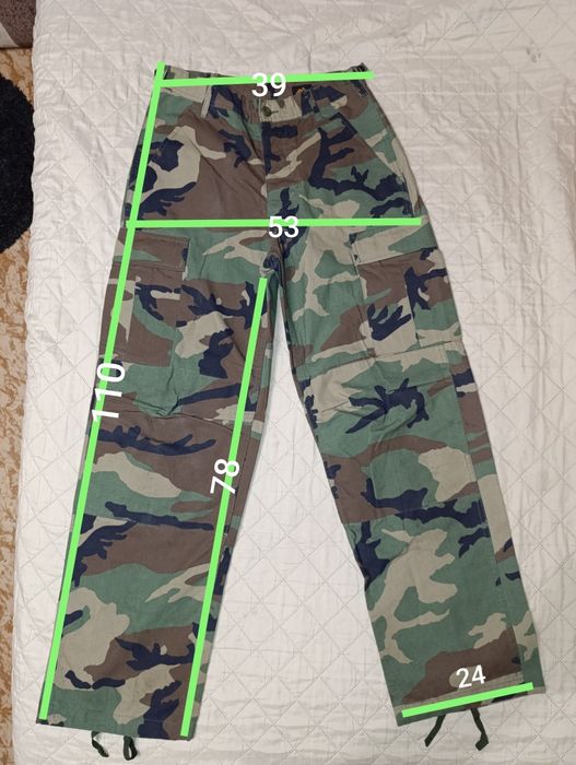 Оригинальные тактические камуфляжные штаны  Helikon tex woodland р.S L