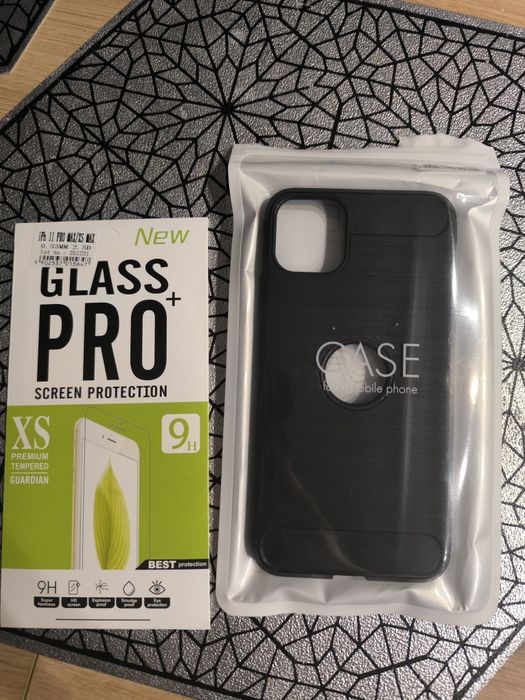 Szkło hartowane + case Iphone 11  pro max