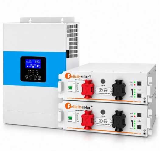 Акумулятор Humsienk LiFePO4 12V/160Ah 150A BMS Комплекти резервного живлення Інвертори