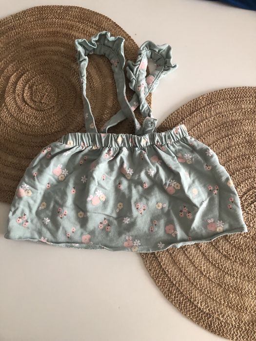 Spodniczka kwiaty szelki 74