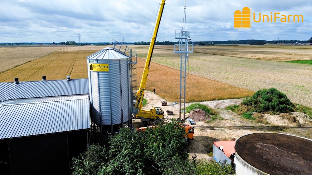 Silos zbożowy lejowy - silosy, przenośniki, czyszczalnie, suszarnie