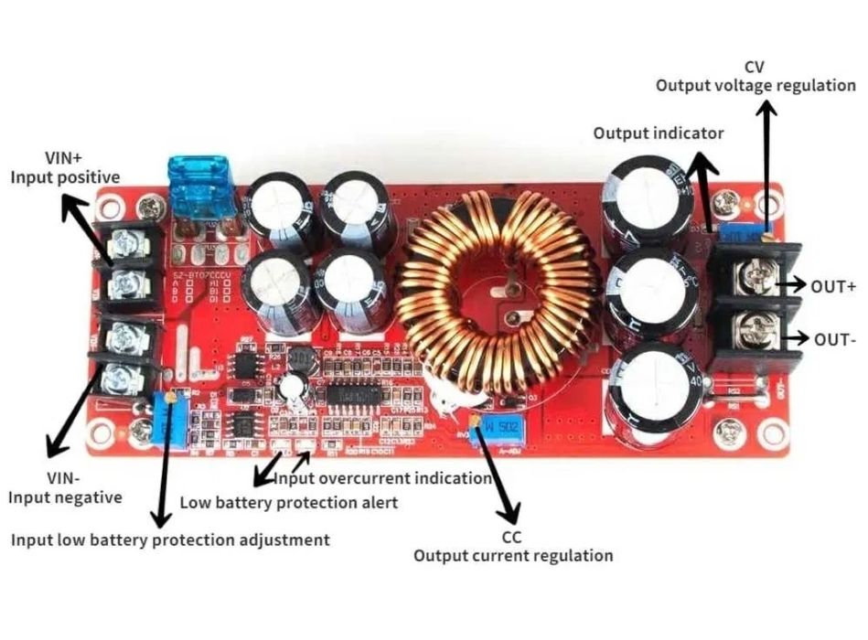 Модуль підвищуючий DC-DC 1200 Вт 20 А