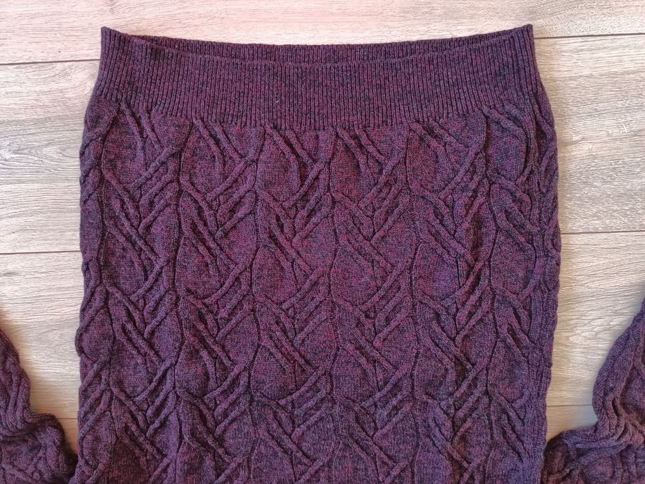 Sweter męski M&S roz. L merino and alpaca bordowy