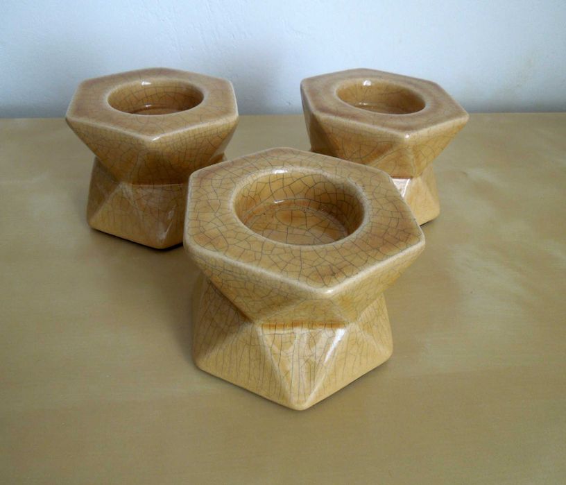 Porta-velas em cerâmica, Pousavaso, Vela grande - (vários preços)