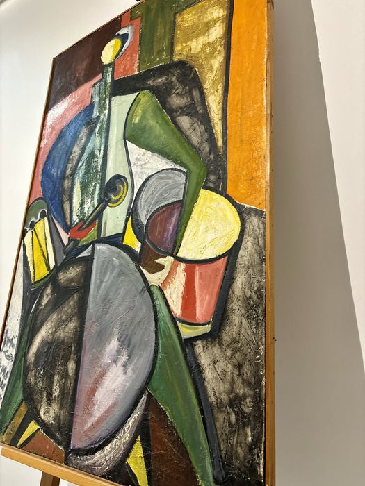 Kompozycja figuralna Obraz Abstrakcyjny Jež 1967 Kubizm Mega Sztuka