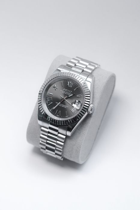 Zegarek Custom Mod Datejust Roman Gray President Seiko Mod